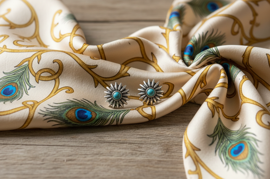 Turquoise Sunray Stud Earrings