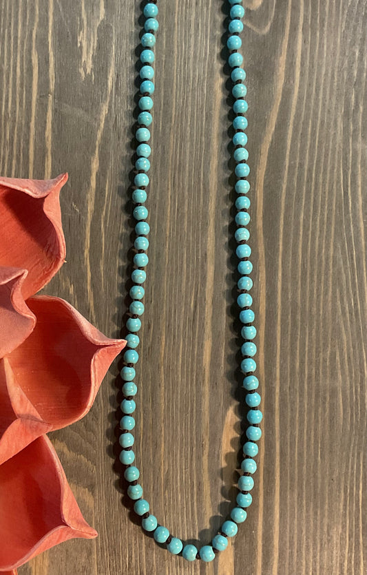 Turquoise Trails Beaded Necklace