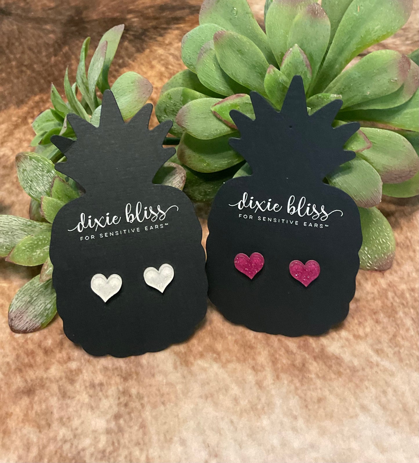 Micro Confetti Heart Earrings