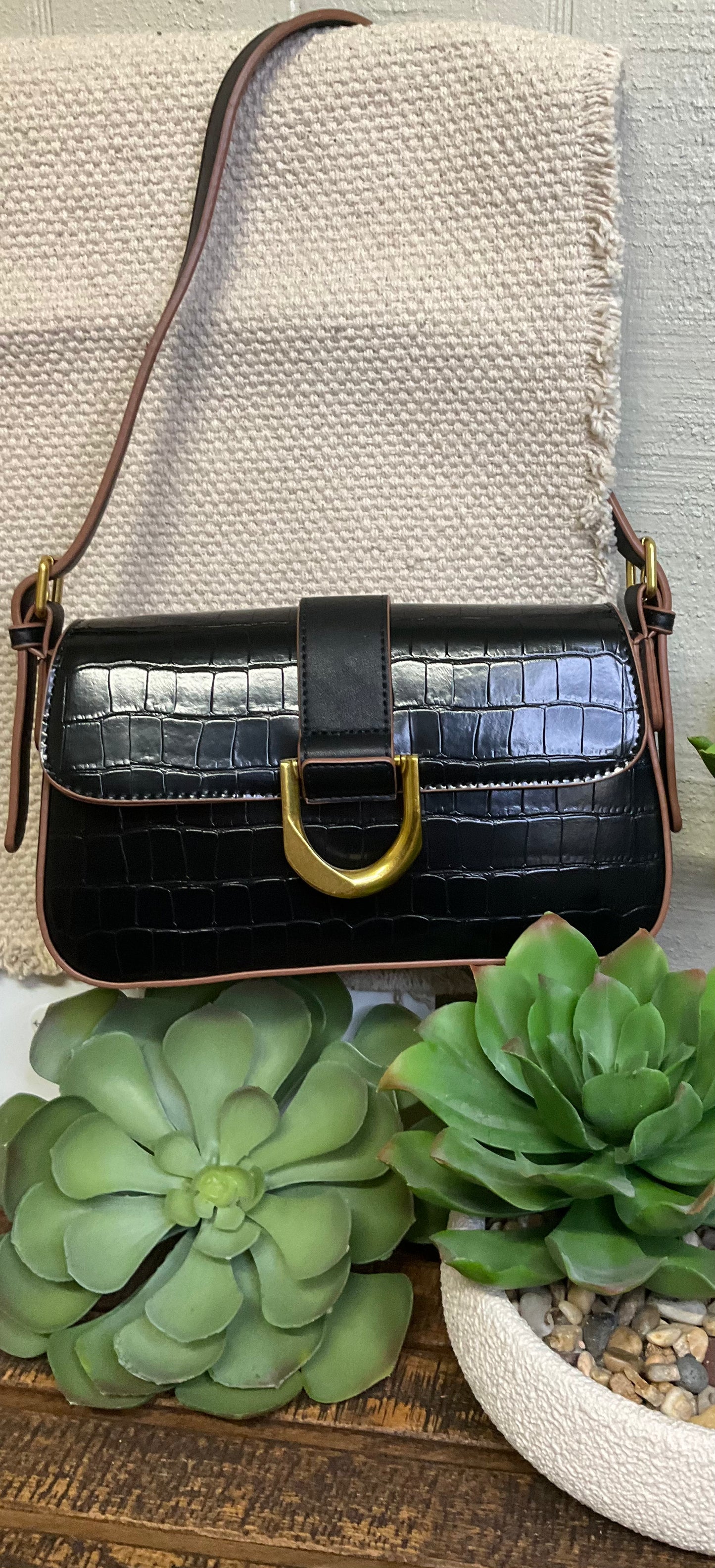 Posh Crocodile Embossed Bag