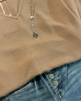 Everyday boutique top with short sleeves and comfortable draped silhouette