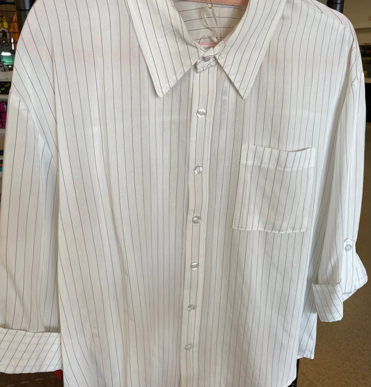 Monroe Pinstripe Top