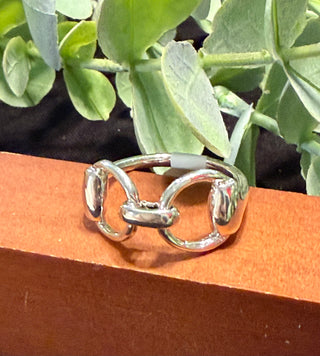 Bit of Grace sterling silver ring with snaffle bit design, heirloom-style equestrian ring for women