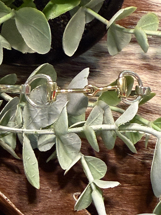 Snaffle Silver Clasp Bangle