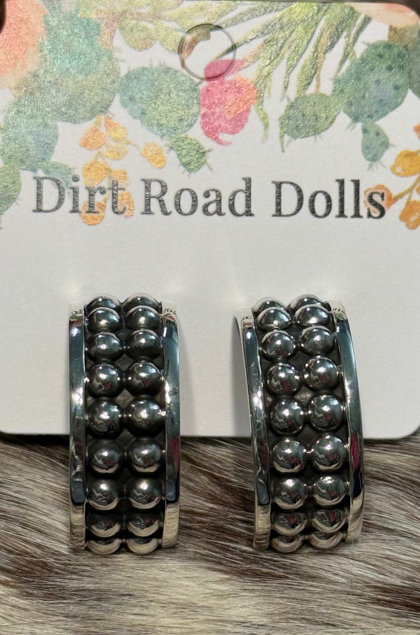 Double Bubble Sterling Hoops