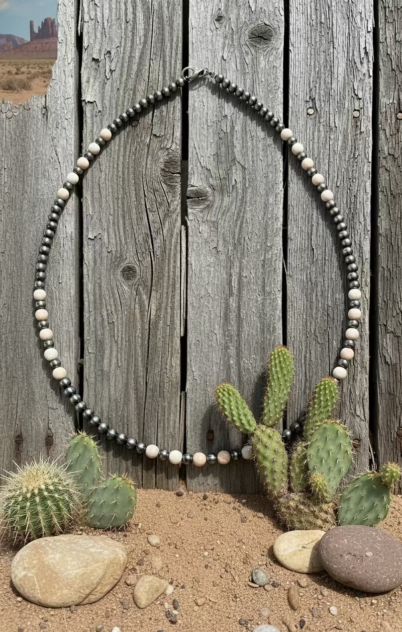 Morning Trail Sterling & Conch Necklace