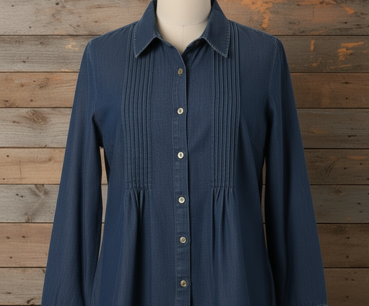 Bluebonnet Pintuck Top