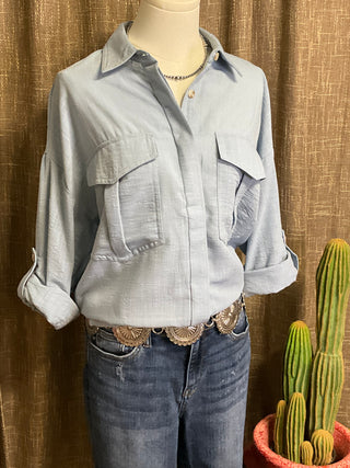 Michaela Button Up Top
