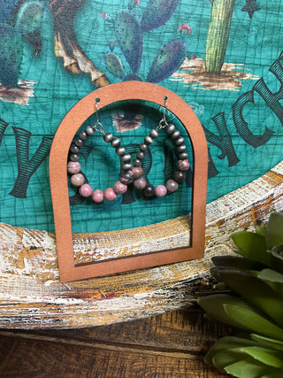 Dusty Rose Teardrop Earrings