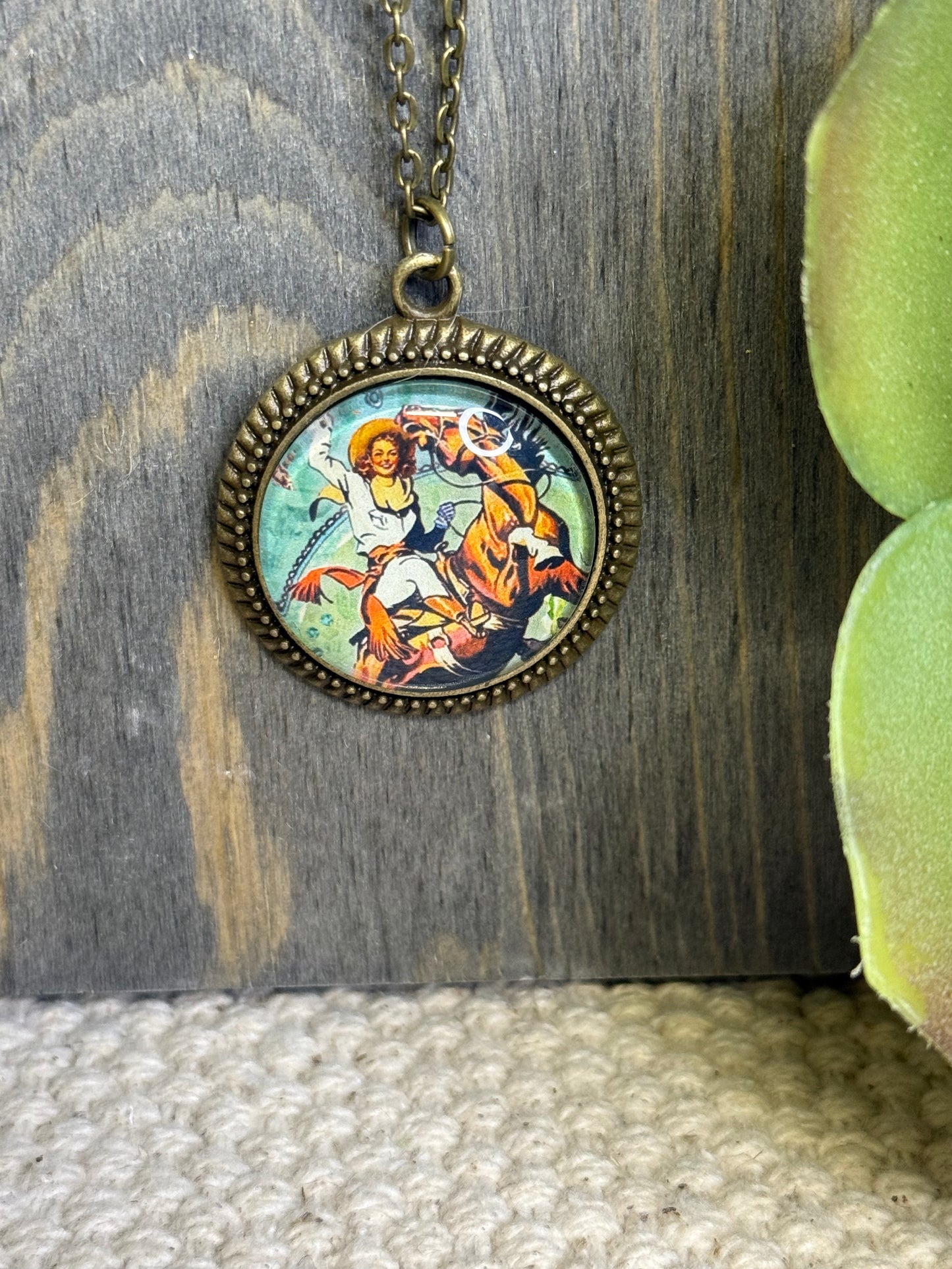 Bronzed Beauty Pendant Necklace