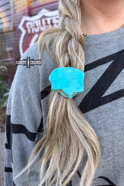 Turquoise Rock Ponytail Holder