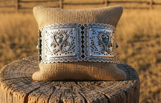 Silver Cinch Concho Bracelet