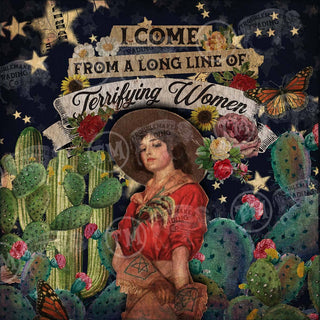 Funny cowgirl home decor sign celebrating strong women