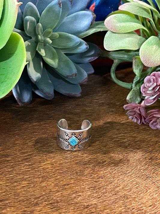 Turquoise Arrow Band Ring