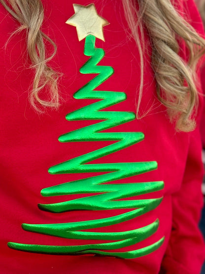 Puff Christmas Tree on Tee or Sweatshirt